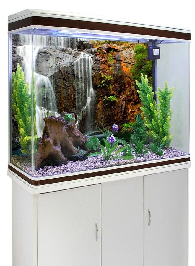 AWERT 24x12 inches Waterfall Terrarium Background Tropical Aquarium Background Mountain Lake Reptile Habitat Background Durable Polyester Background - Image 3